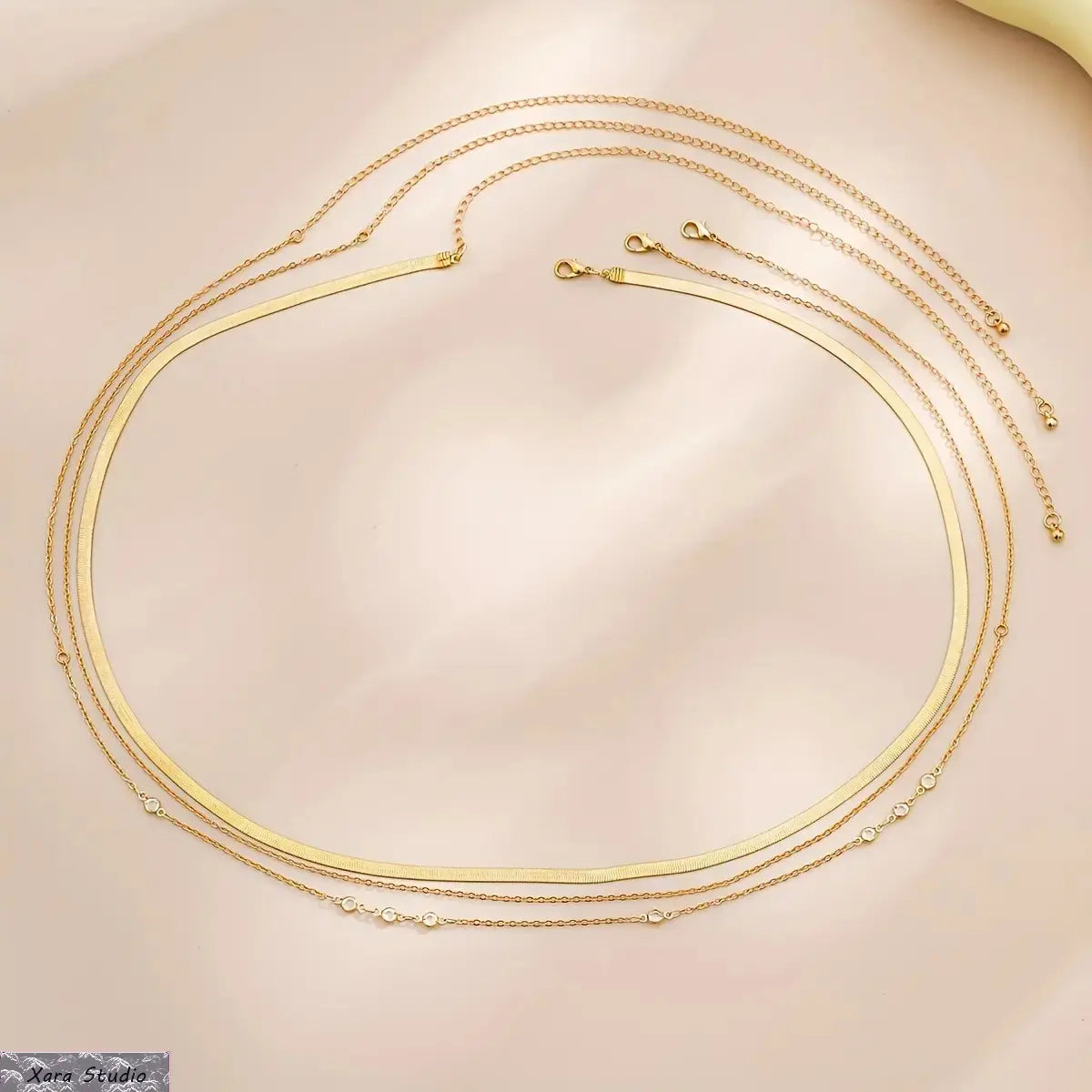 Layered Gold Waist Chains (3-Piece)