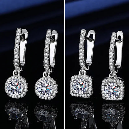 "Moissanite Earrings 3-Piece Set – 14K Gold Plated