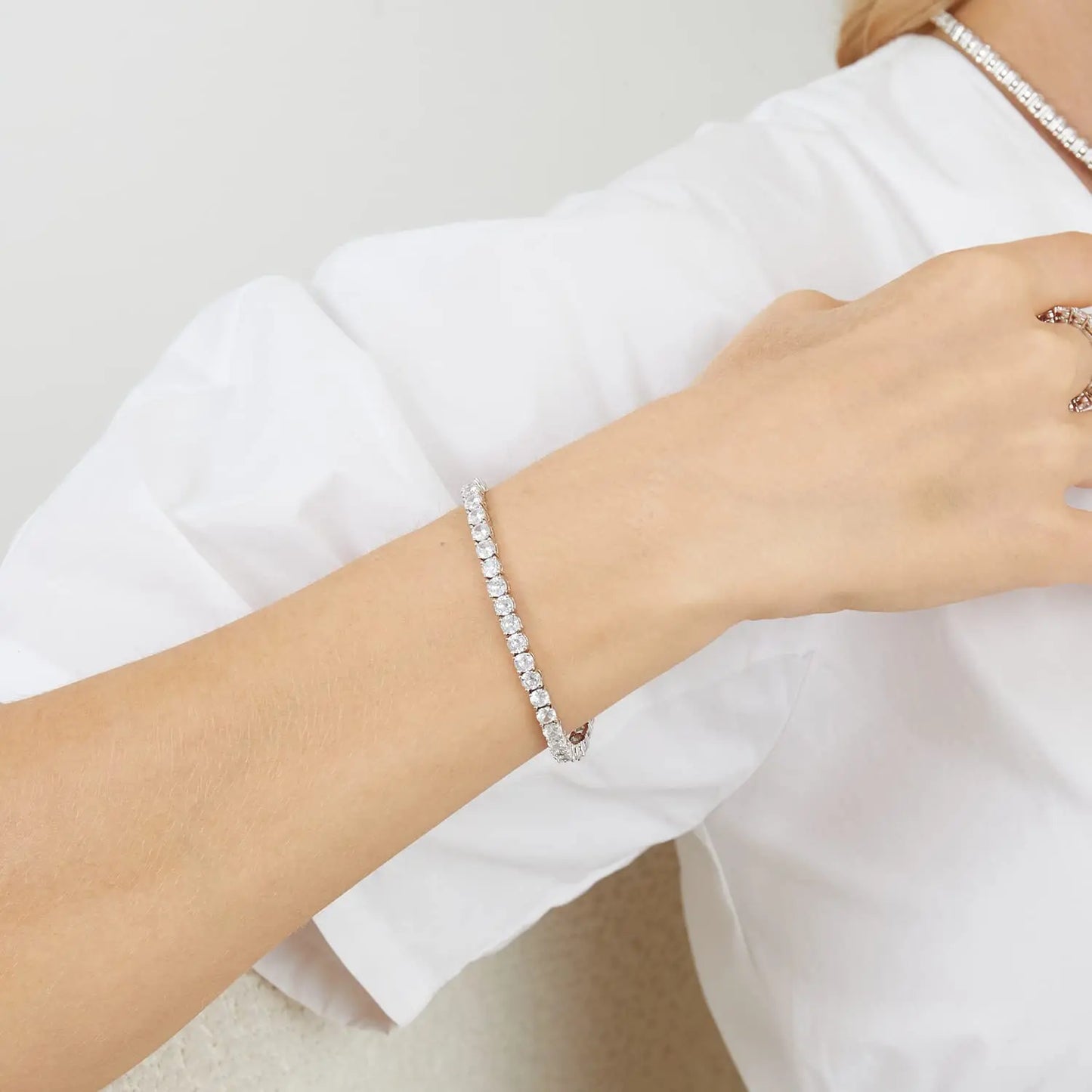 Classic Tennis Bracelet – 4mm Cubic Zirconia