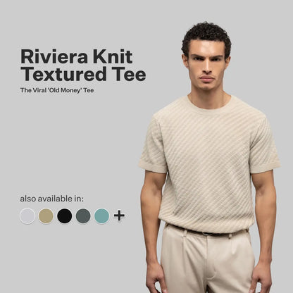 Men's Knit Crew Neck Tee – Lightweight Cotton Blend