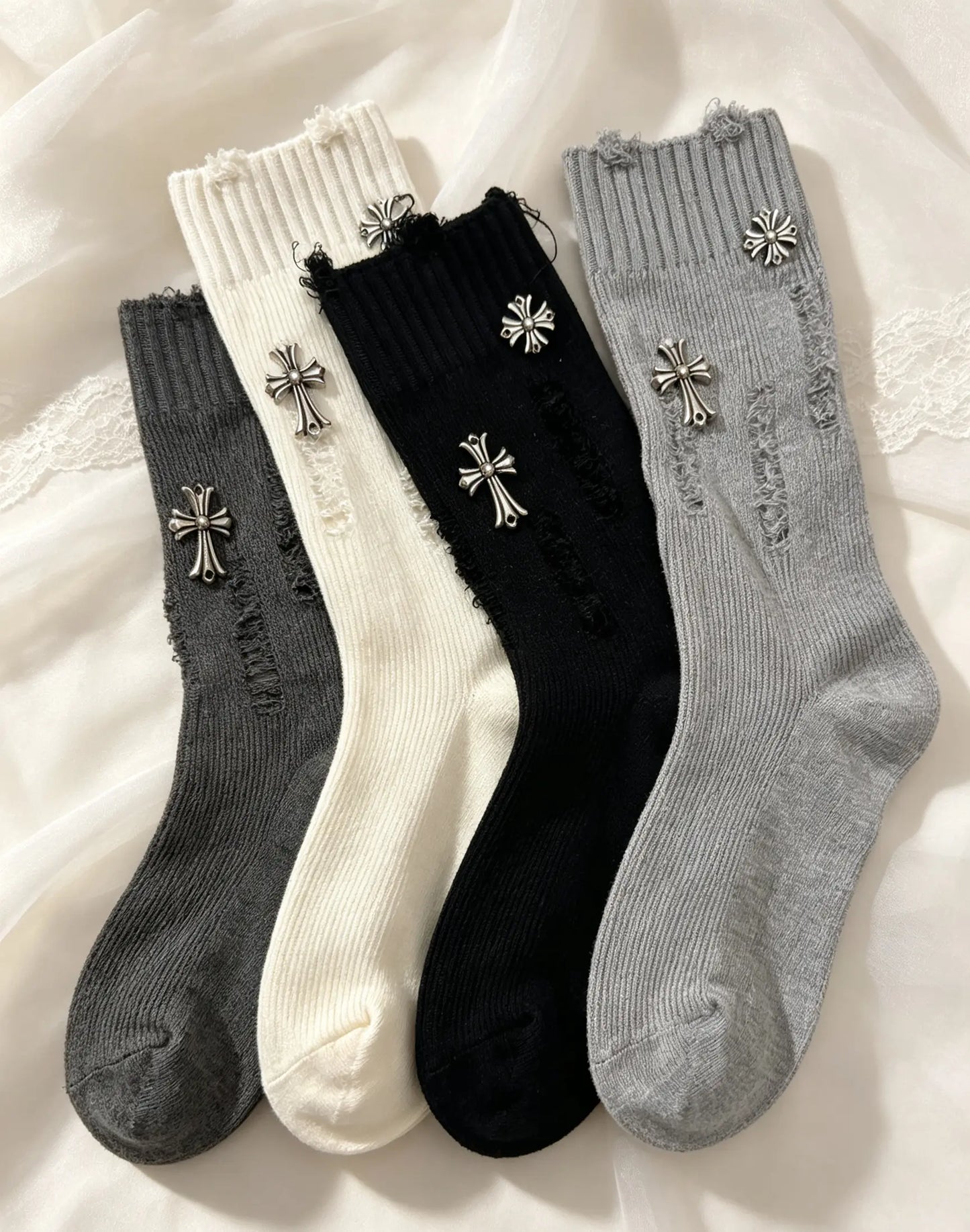 Y2K Grunge Mid-Calf Socks