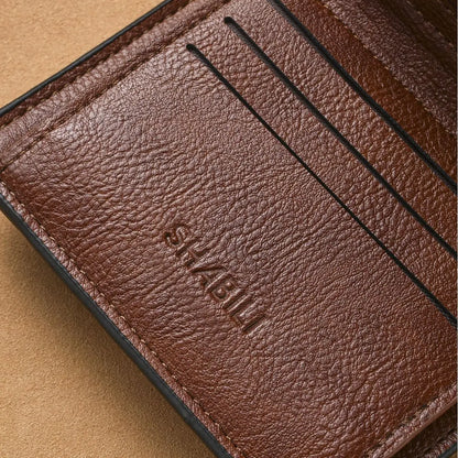 Men's PU Leather Tri-Fold Wallet – Vintage, Multi-Card Slots