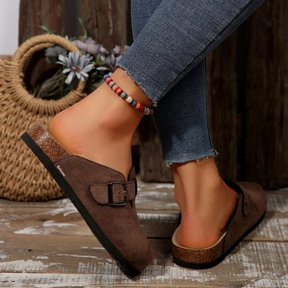 Men's Cork Footbed Suede Clogs