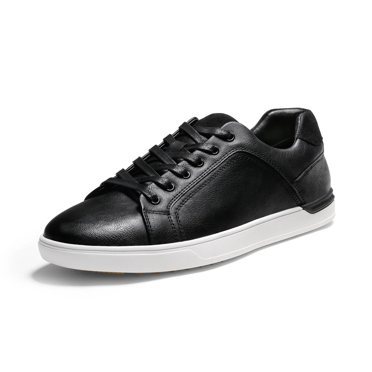 "Men's Black Lace-Up Trainers – Non-Slip, Casual Athletic