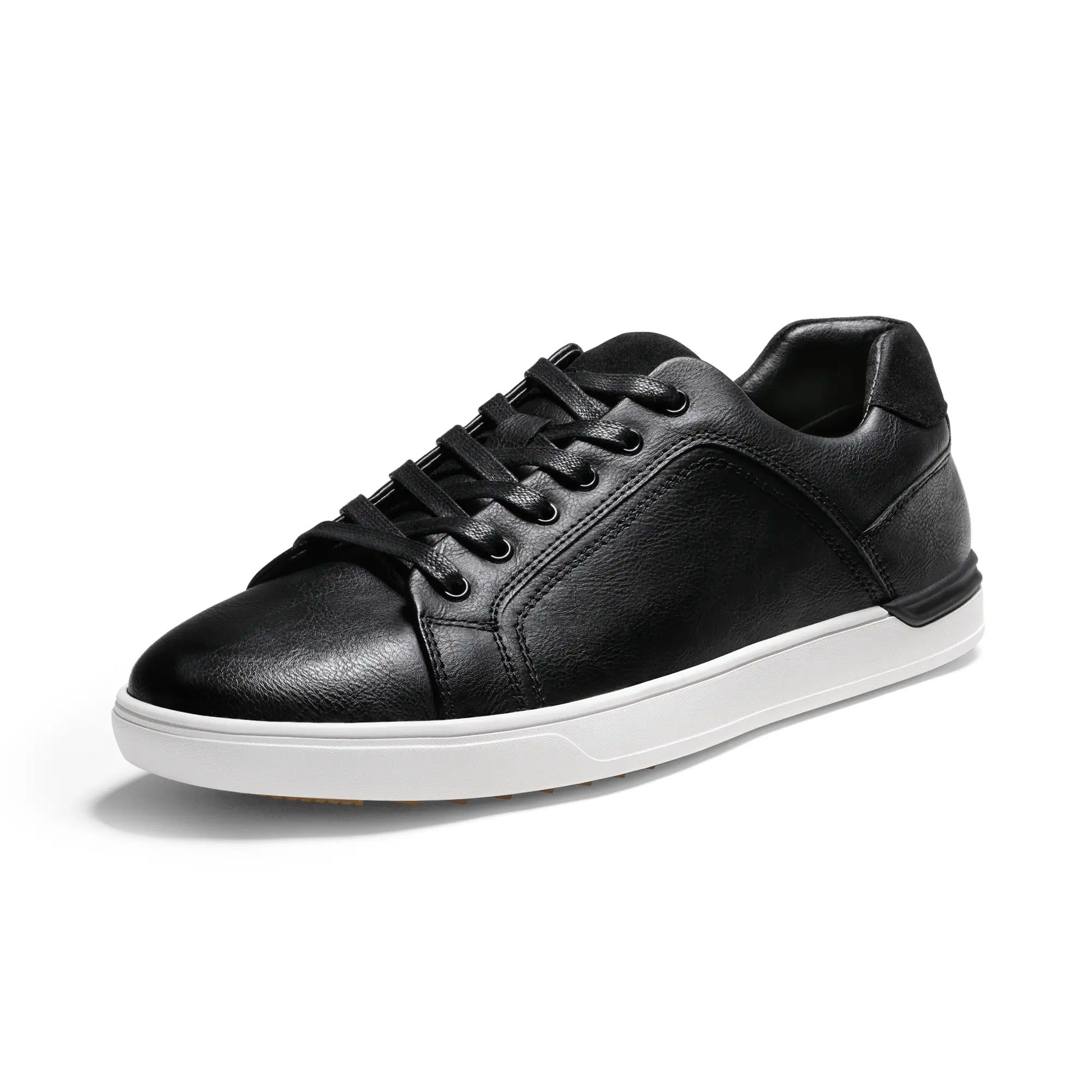 "Men's Black Lace-Up Trainers – Non-Slip, Casual Athletic