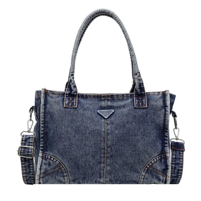 "Women's Washed Denim Tote Bag