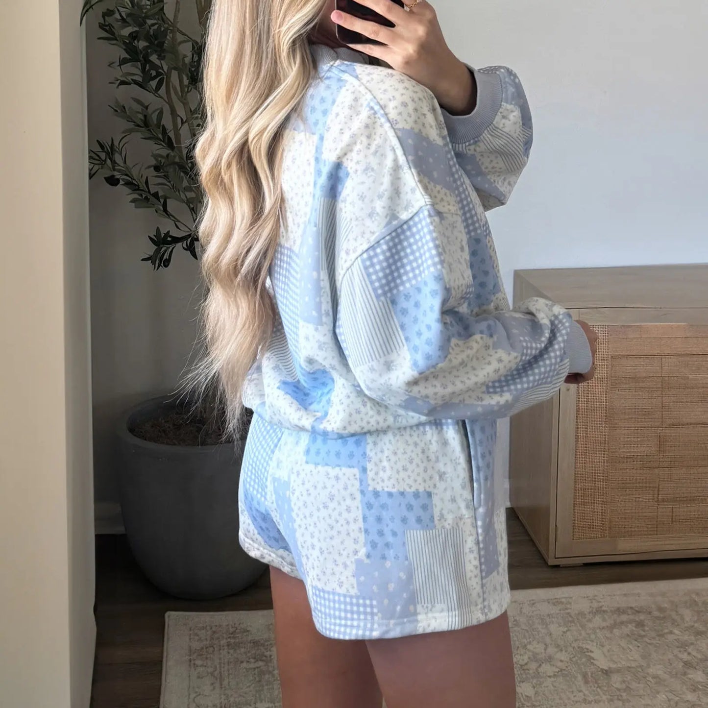 Women's Floral Patchwork Loungewear Set
