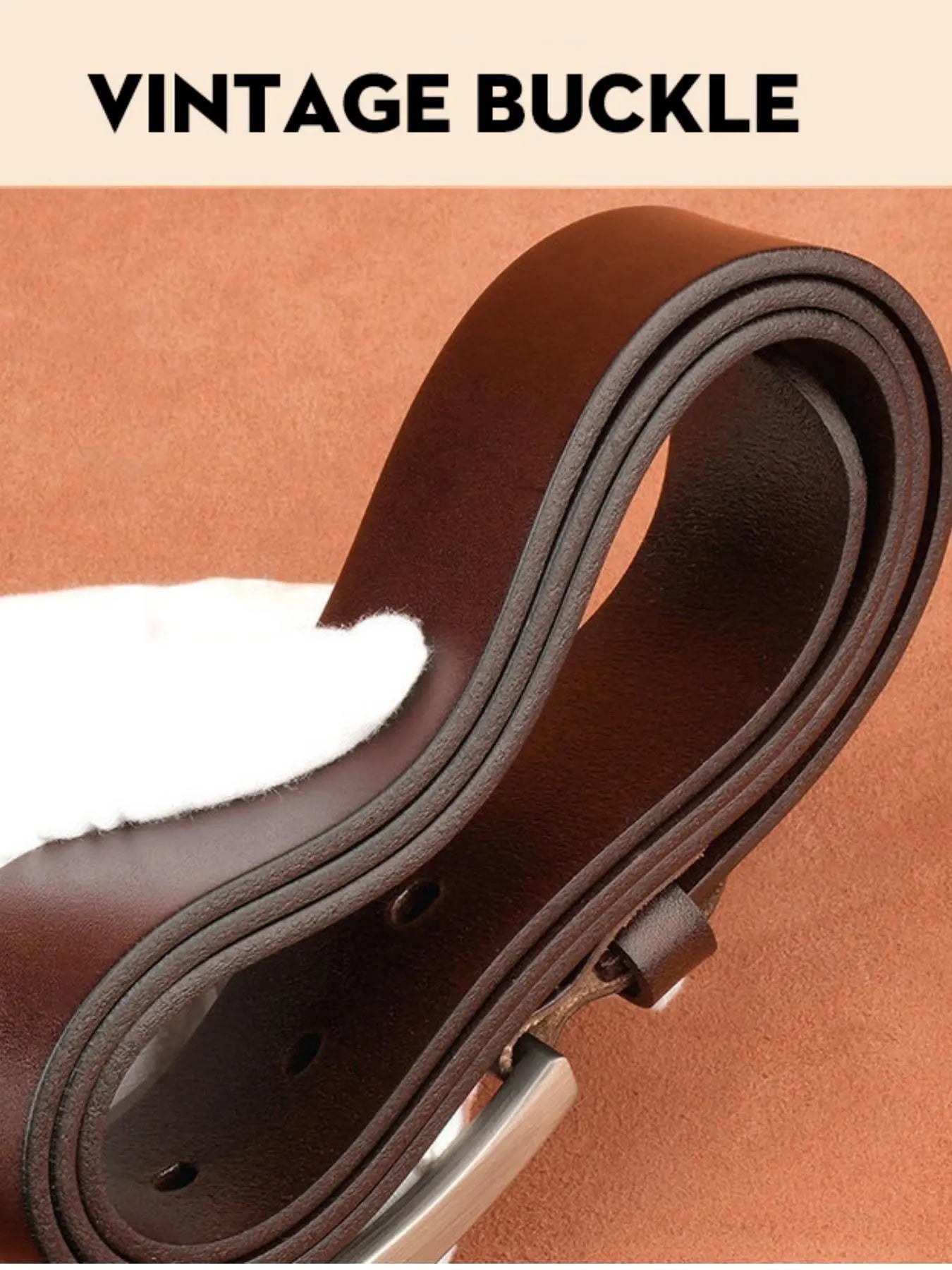 Men's Solid Color PU Leather Buckle Belt