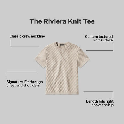 Men's Knit Crew Neck Tee – Lightweight Cotton Blend