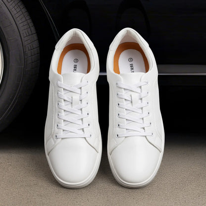 "Men's Black Lace-Up Trainers – Non-Slip, Casual Athletic