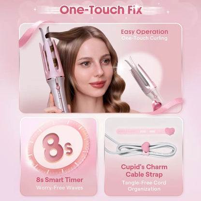 Automatic Curling Iron – 3 Barrel Sizes, 3-Level Temp, Ceramic Coating