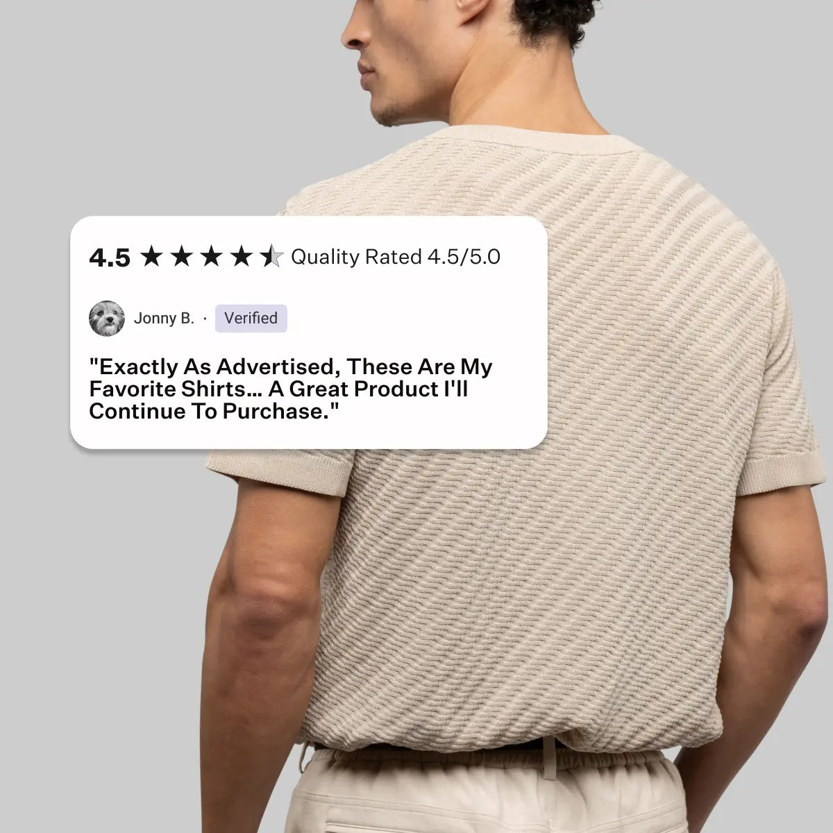 Men's Knit Crew Neck Tee – Lightweight Cotton Blend