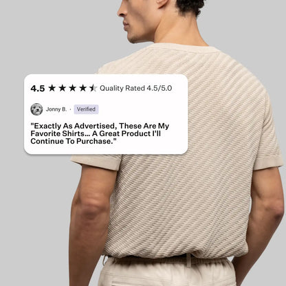 Men's Knit Crew Neck Tee – Lightweight Cotton Blend