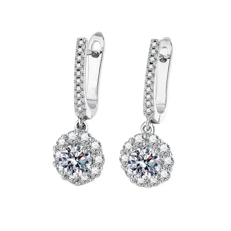 "Moissanite Earrings 3-Piece Set – 14K Gold Plated
