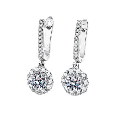 "Moissanite Earrings 3-Piece Set – 14K Gold Plated