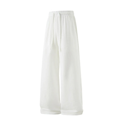 Men's Lightweight Casual Retro Pants – Loose Fit, Drawstring Tie