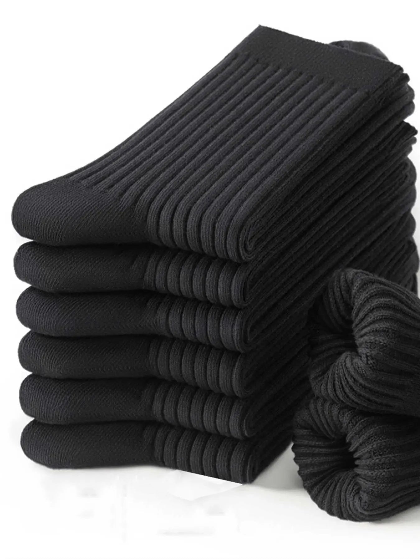 Men's 6-Pack Solid Crew Socks