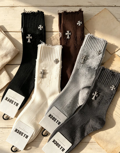 Y2K Grunge Mid-Calf Socks