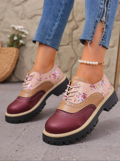 Women's Chunky Block Heel Buckle Shoes