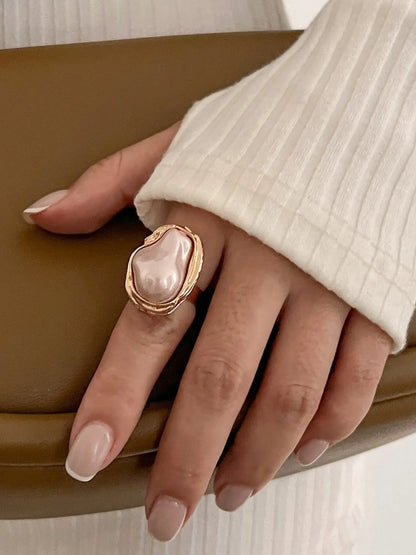 Vintage Baroque Pearl Ring Set