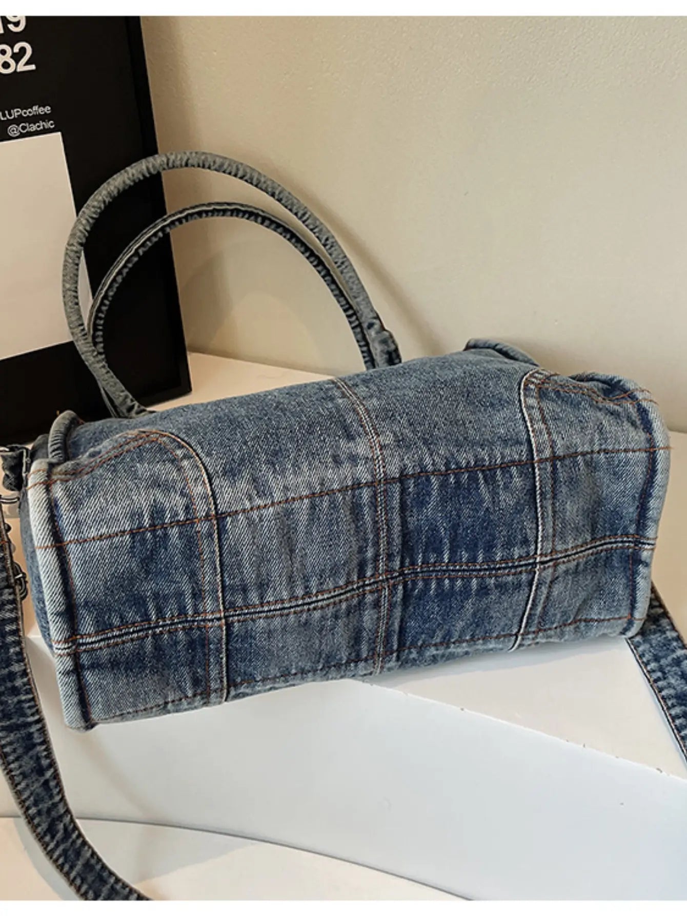 "Women's Washed Denim Tote Bag
