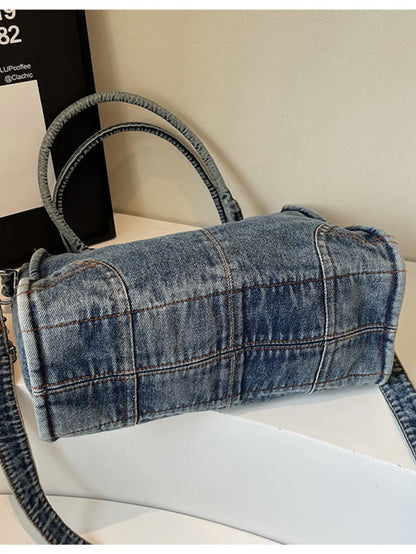 "Women's Washed Denim Tote Bag