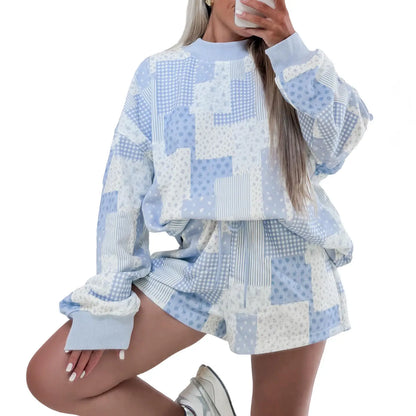 Women's Floral Patchwork Loungewear Set