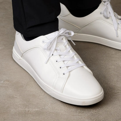 "Men's Black Lace-Up Trainers – Non-Slip, Casual Athletic