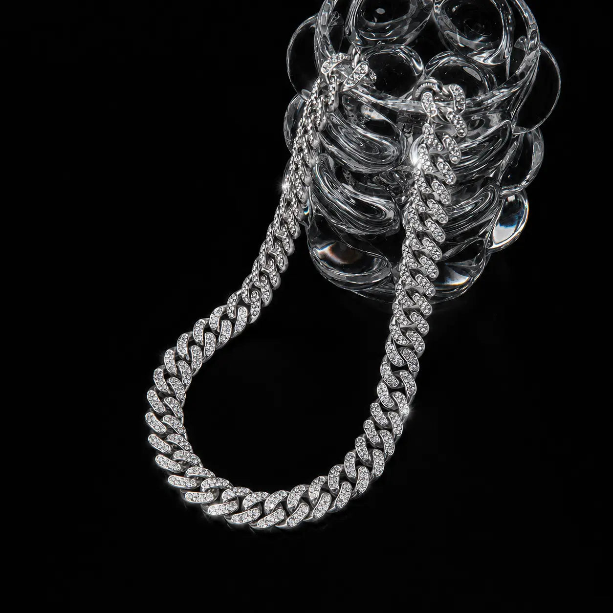 Rhinestone Cuban Link Chain – Y2K Pants & Wallet Chain