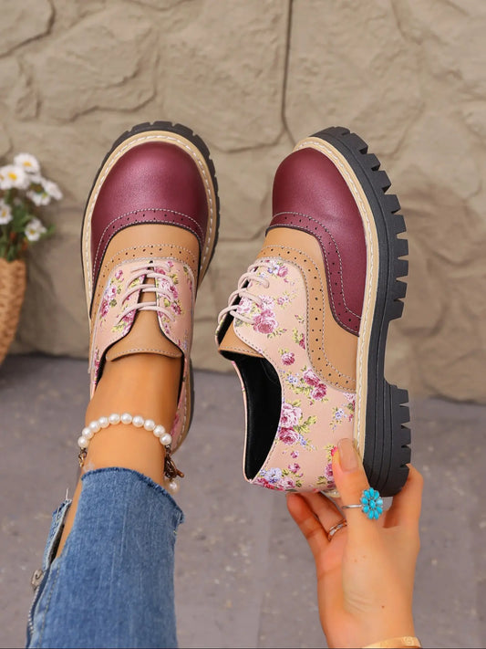 Women's Chunky Block Heel Buckle Shoes