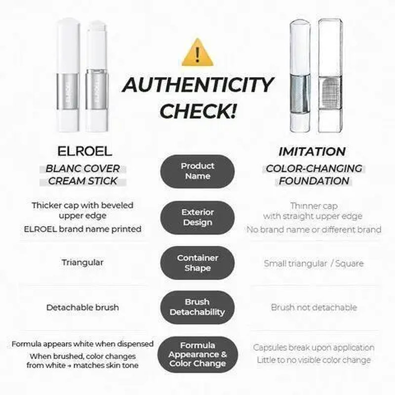 Color-Changing Cream Stick Foundation – Collagen Capsules, Ultra-Fine Bristles