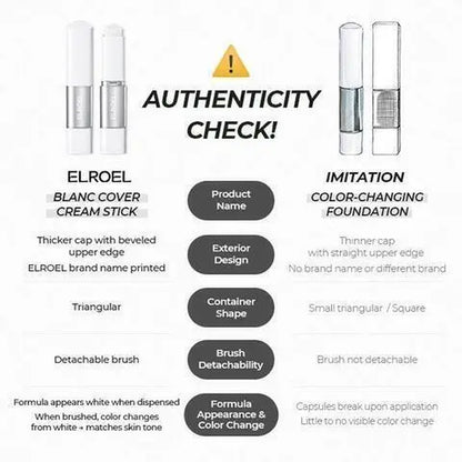 Color-Changing Cream Stick Foundation – Collagen Capsules, Ultra-Fine Bristles