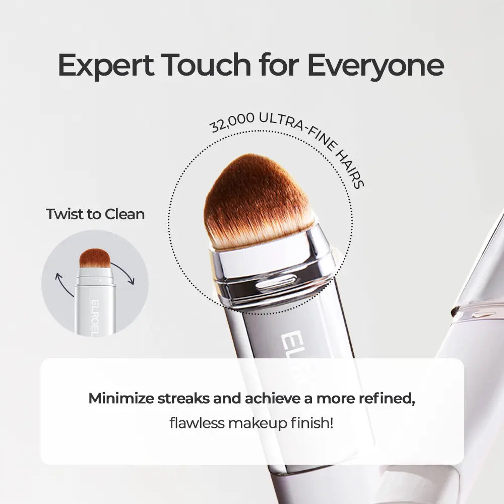 Color-Changing Cream Stick Foundation – Collagen Capsules, Ultra-Fine Bristles