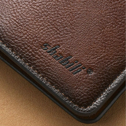 Men's PU Leather Tri-Fold Wallet – Vintage, Multi-Card Slots