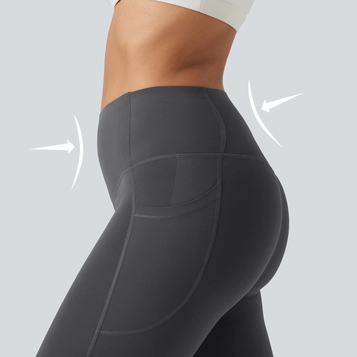 High-Waisted Butt Lifting Leggings – Tummy Control, Pockets, Shaping Workout Wear