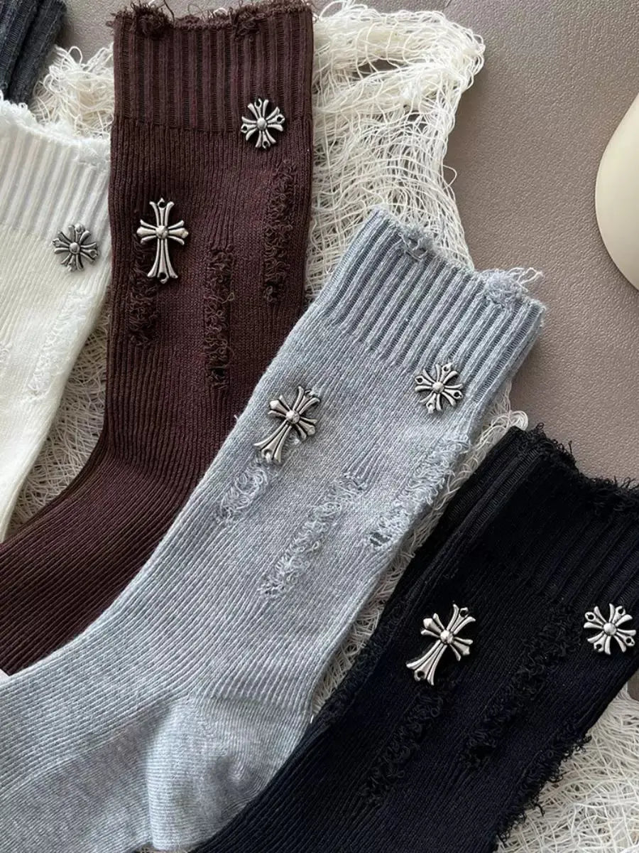 Y2K Grunge Mid-Calf Socks
