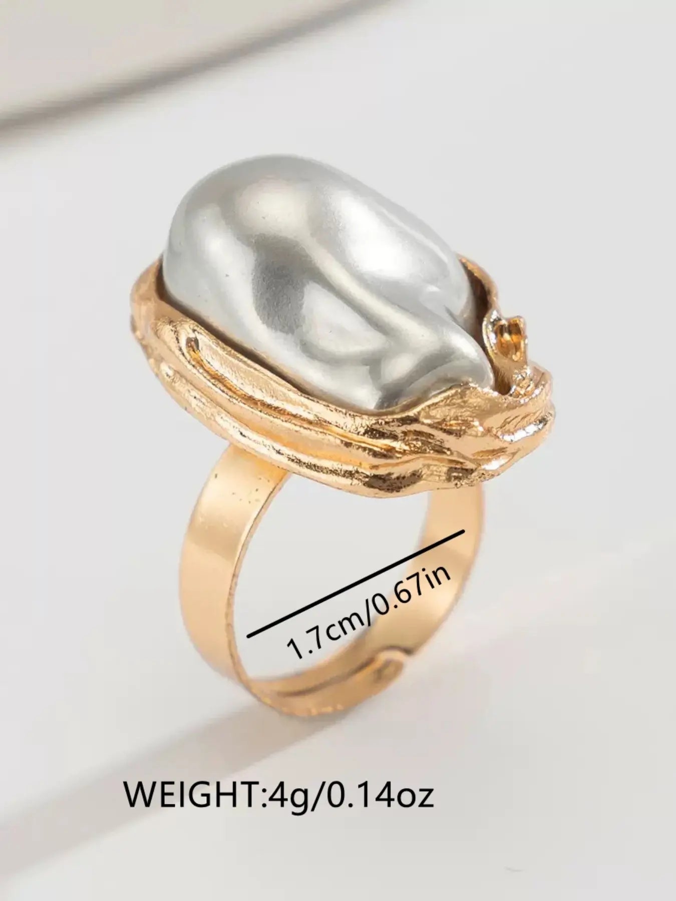 Vintage Baroque Pearl Ring Set
