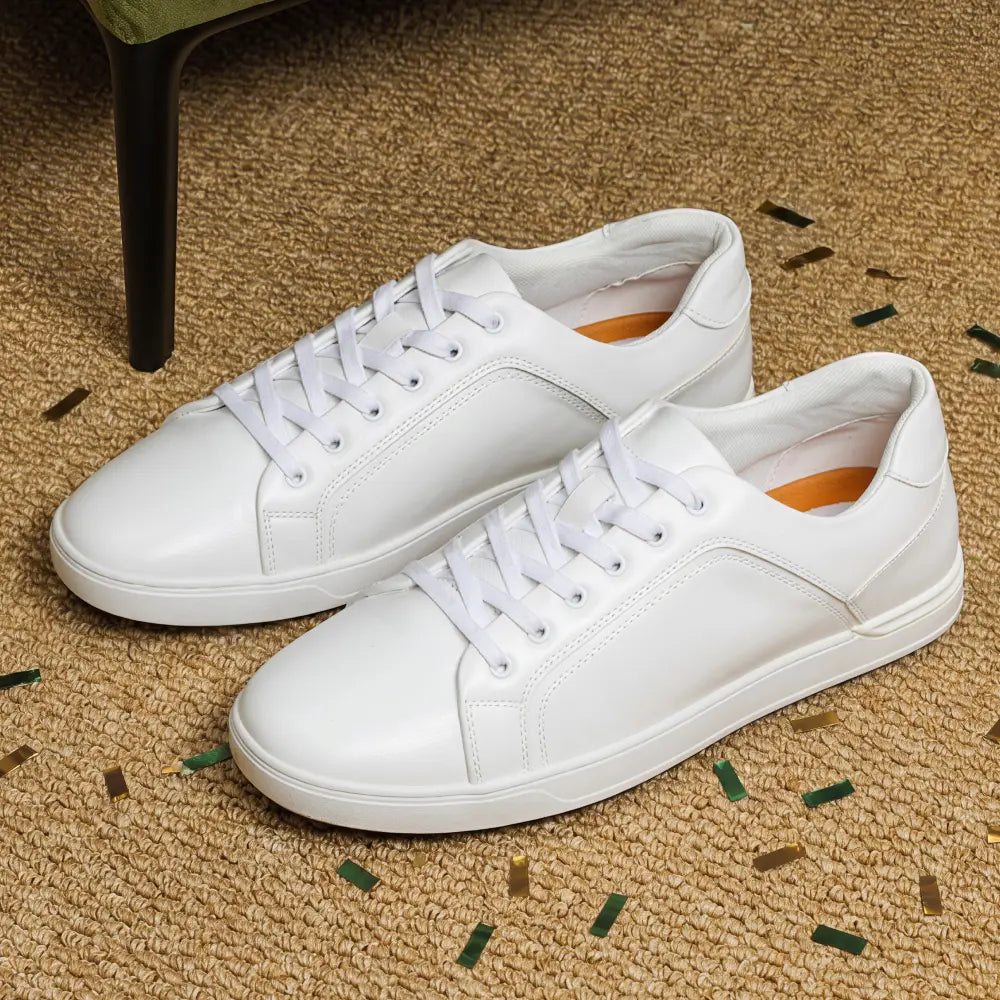 "Men's Black Lace-Up Trainers – Non-Slip, Casual Athletic