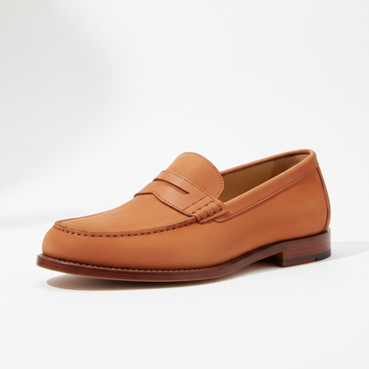 Genuine Leather Penny Loafers – Women's Lightweight, Memory Foam Insole, Non-Slip Sole"