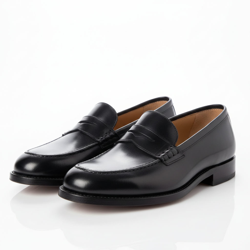 Genuine Leather Penny Loafers – Women's Lightweight, Memory Foam Insole, Non-Slip Sole"